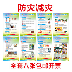 512防灾减灾日海报展板防洪防汛安全挂图 2026年防震减灾科普墙贴