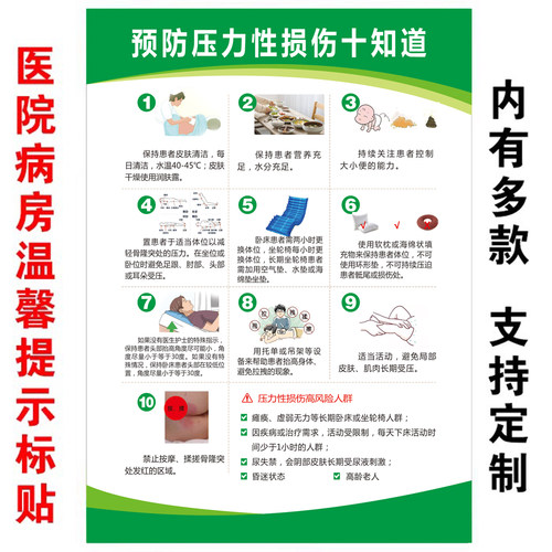 预防跌倒十知海报医院文化