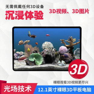 12.1英寸裸眼3D平板电脑便携办公娱乐裸眼3D视频MPO立体图片观看