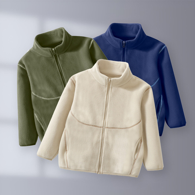 儿童摇粒绒外套亲子款秋冬开衫保暖冬季衣服外套加绒夹克54214