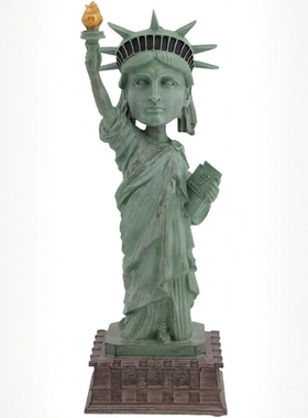 美国代购Royal Bobbles 可点头手办树脂摆件 自由女神雕像 收藏
