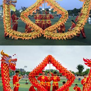 舞龙道具烫金龙龙灯国标龙舞龙舞狮青城飞鸿舞龙牛津布烫金龙质保