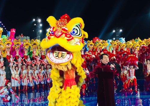 醒狮头南狮广东舞狮澳洲羊毛竹编