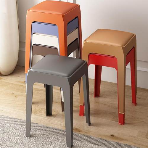 塑料凳子轻奢胶椅子餐桌方凳