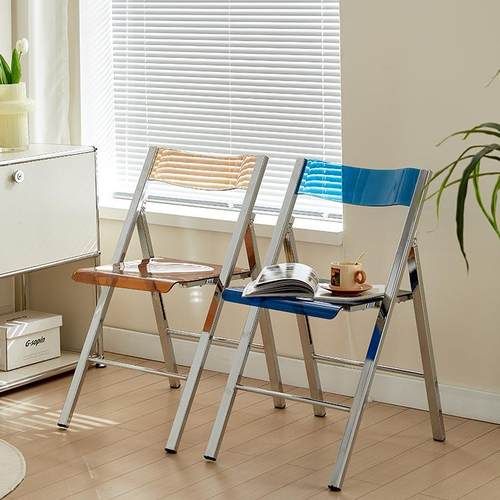 折叠椅拍照透明椅网红休闲