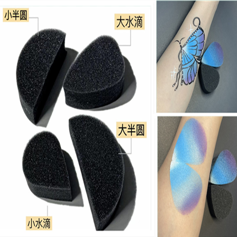 彩绘海绵水滴半圆快速铺色