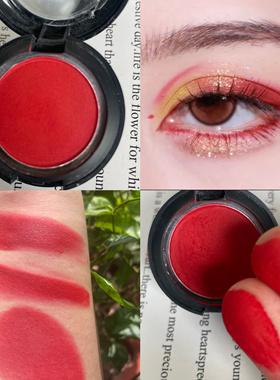 哑光正大红色眼影单色舞台妆COS仿妆戏曲狐妖宝石之国哪吒儿童妆