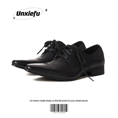 巴黎新款Opera尖头德比鞋男皮鞋