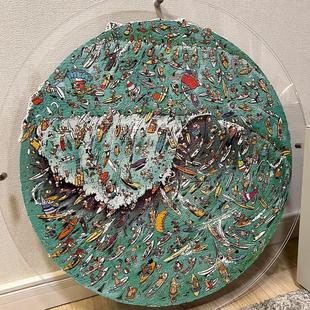 亚克力片相框地球块eeboo定制异性月球1000500裱框画框拼图圆形