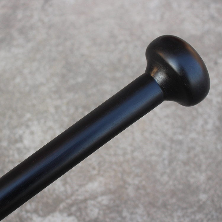 简约现代拐杖 正宗黑檀木圆头拐杖 紫光檀拐杖手杖实木 陆氏红木