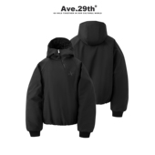 Ave.29th小众设计感机能风斜拉链连帽宽松加厚棉服男冬季 潮牌外套