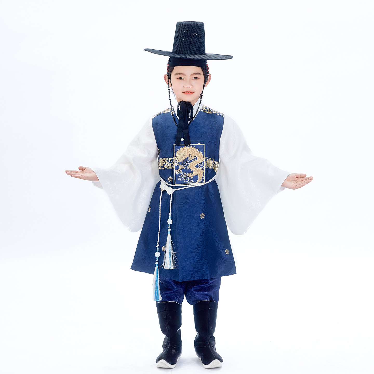韩国小孩宝宝传统韩服男童朝鲜族童装男孩古装表演舞蹈民族风服装