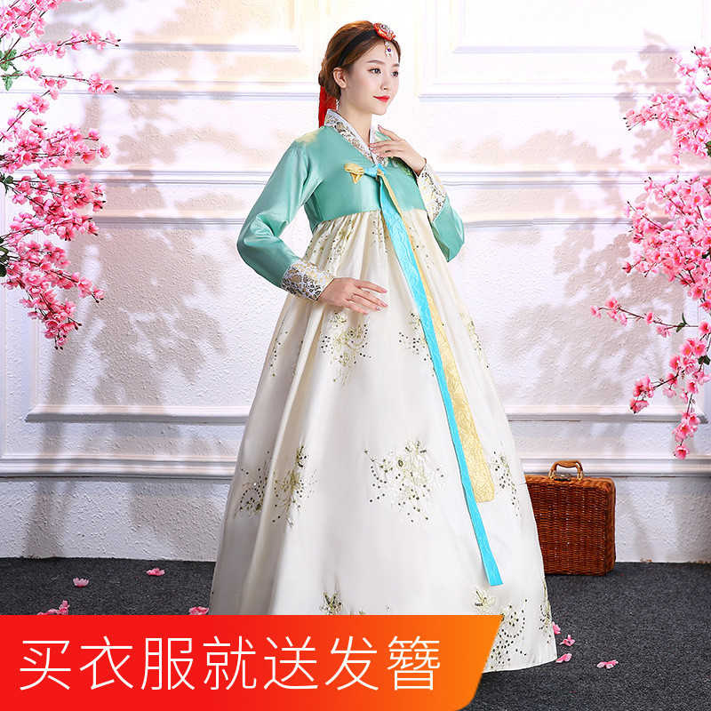 韩服鲜族舞台韩国宫廷裙子女团大长今时尚日常古装传统民族演出服