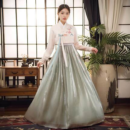 延吉韩服韩国服装朝鲜族传统舞台摄影宫廷演出服饰新款民族