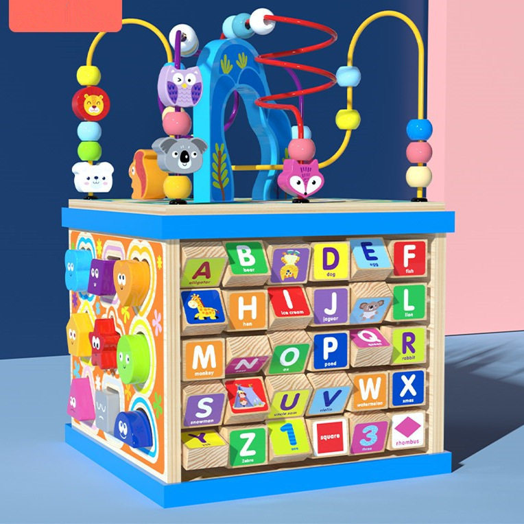 多功能儿童八面绕珠百宝箱大号宝宝益智早教串珠男女孩木制玩具,玩具/童车/益智/积木/模型,儿童串珠/绕珠,淘宝优惠券,粉丝福利购,淘宝优惠卷