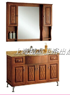 欧式仿古浴室柜橡木浴室柜卫浴柜洗手盆柜组合洗脸盆柜组合SH355