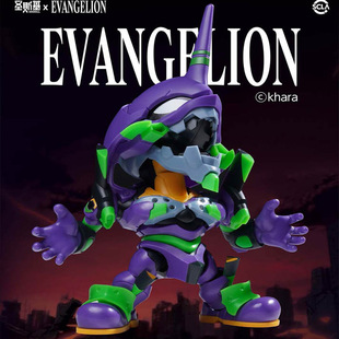 圣斯基X新世纪福音战士 EVA初号机 超可动 拼装盲盒 模型潮流玩具