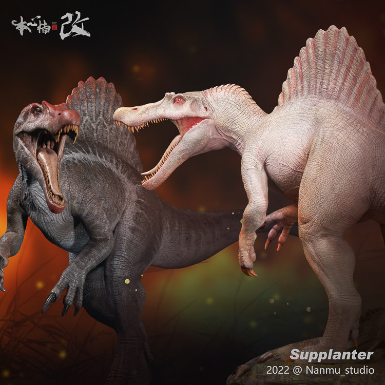 本心楠改棘背龙树脂PVC恐龙模型