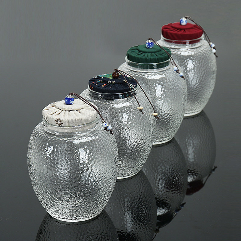 玻璃茶叶罐子普洱红花茶盒防潮罐包装干糖果大号软木塞储存密封罐