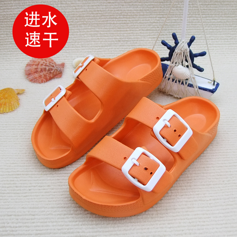 潮流搭扣儿童拖鞋轻便防水