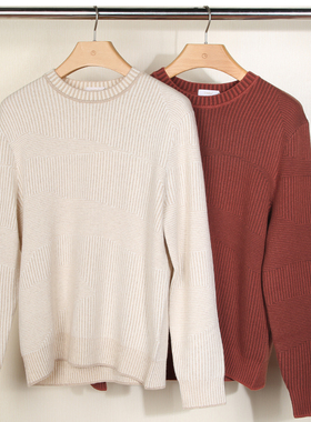 金利来男装毛衣2024冬季新款羊毛衫圆领针织衫MHSG19914032-17-32