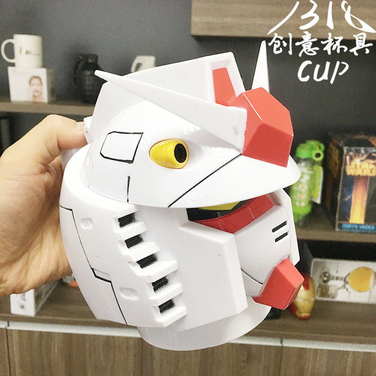 创意3D卡通立体变形金刚高达不锈钢内胆杯子马克杯送人水杯带手柄