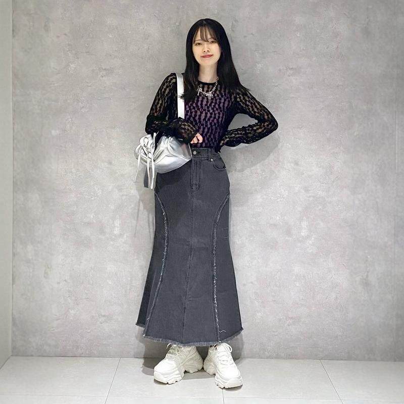 日单潮牌pageboy褶饰蕾丝上衣打底衫