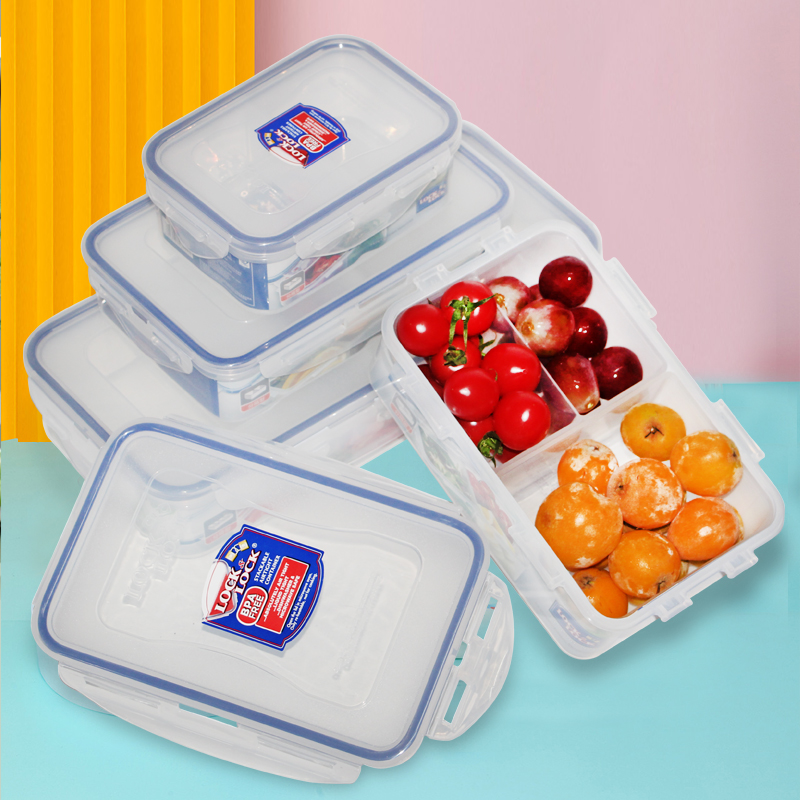 乐扣塑料大容量保鲜盒密封罐收纳