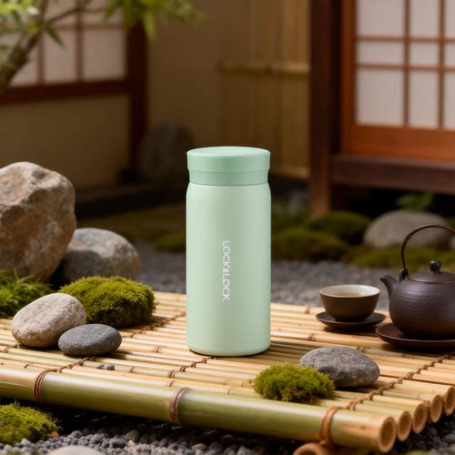 轻盈简约304材质乐扣便携口袋杯