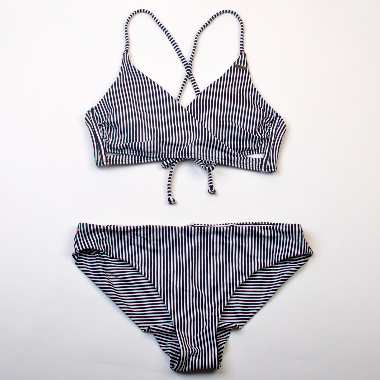 澳洲品牌ONE**海边性感显瘦条纹比基尼时尚bikini泳衣女带胸垫