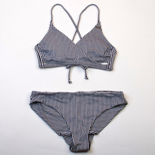 澳洲品牌ONE**海边性感显瘦条纹比基尼时尚bikini泳衣女带胸垫