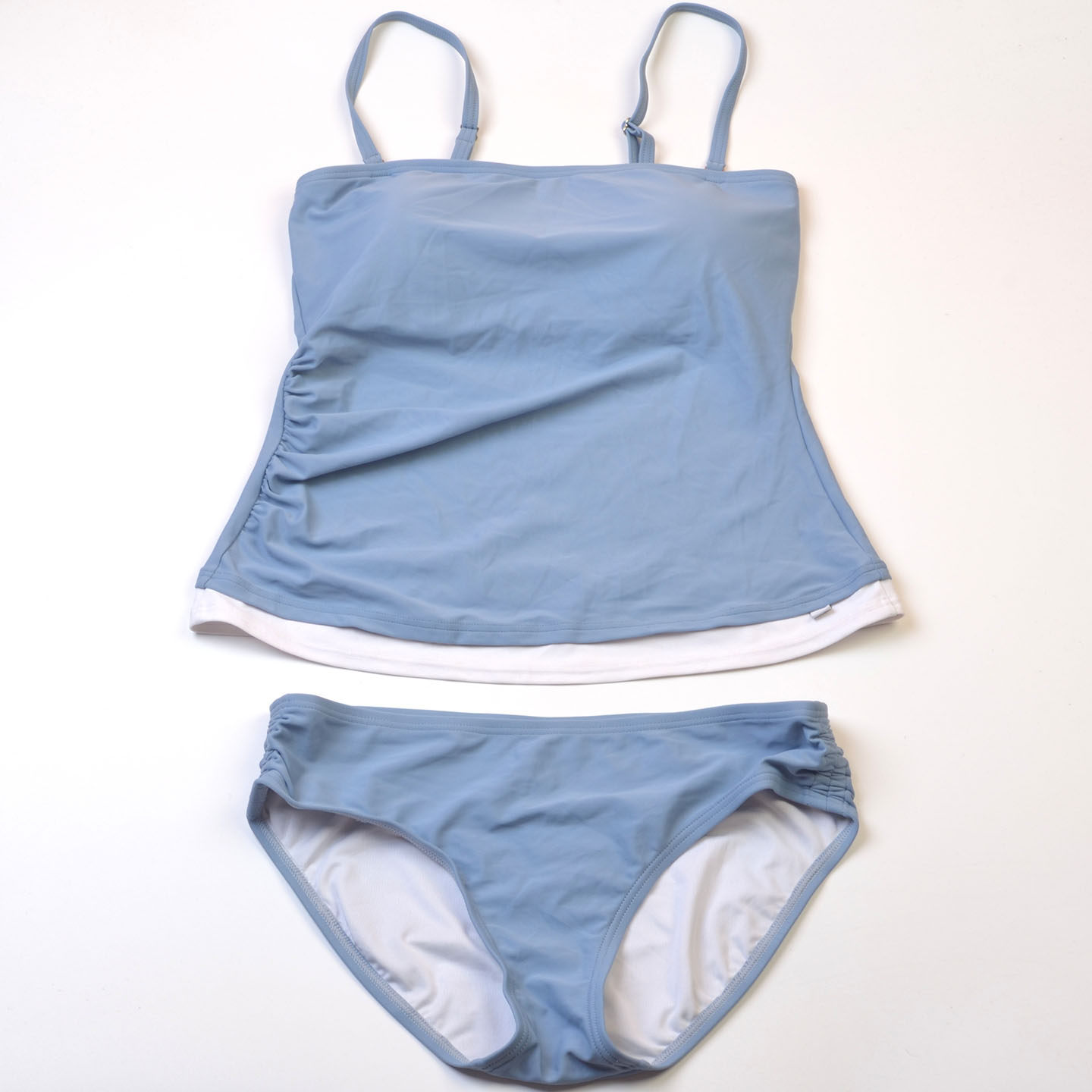 美国品牌Cal**度假性感显瘦纯色遮肚显瘦分体泳衣时尚泳装女款