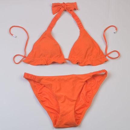 新款美国品牌Sanc**时尚沙滩度假聚拢显瘦纯色比基尼女款带胸垫