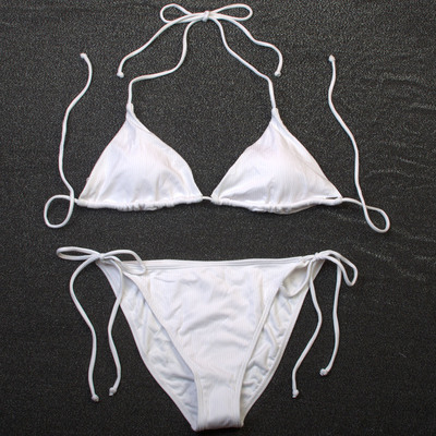 澳洲品牌白色简约比基尼泳衣女