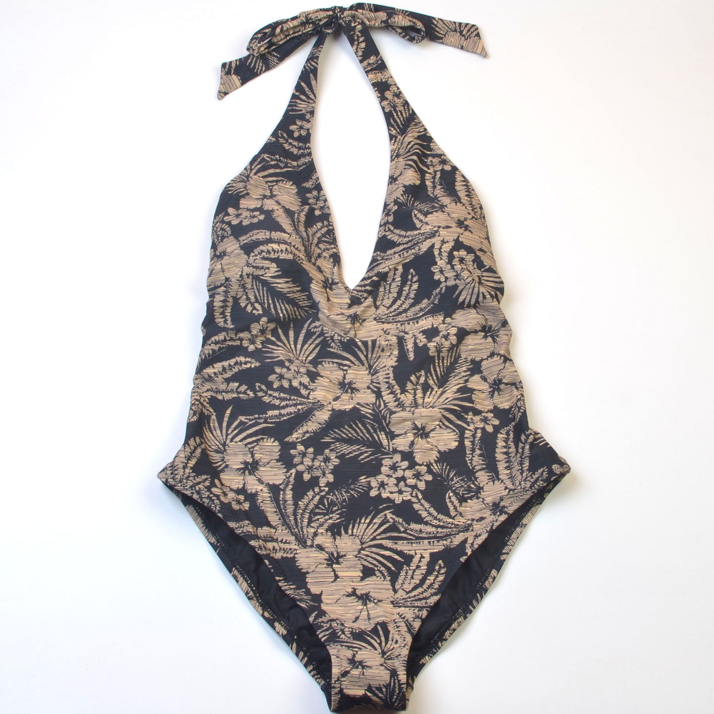 荷兰品牌BAR**低调复古度假泡温泉连体泳衣女修身显瘦泳装女款