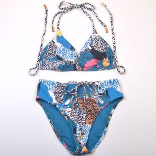 正反两穿美国设计师品牌Red**印花大胸比基尼时尚bikini泳衣女