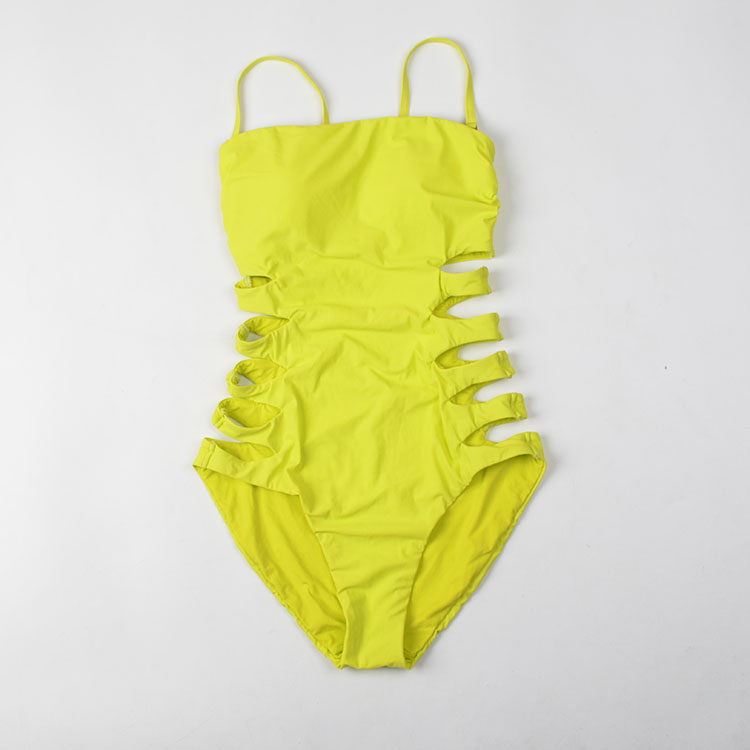 美国设计师品牌时尚性感纯色修身显瘦纯色聚拢度假连体泳衣泳装女