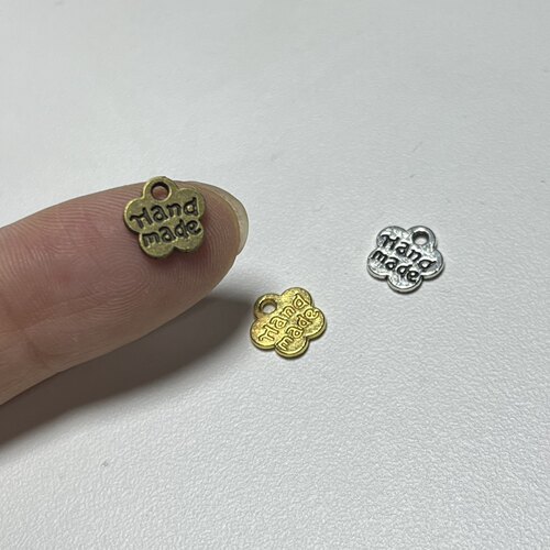 配件 梅花片金属8mm金银青铜挂件 handmade