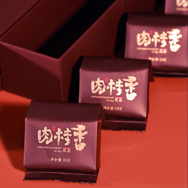 泾渭茯茶 黑茶茯砖陕西正宗金花伏茶茶砖泾阳茯砖 肉桂香茯茶礼盒