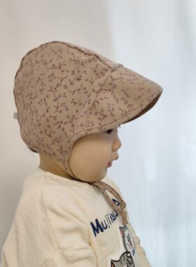 婴儿遮阳帽春秋款女童绑带男宝宝大檐帽子婴幼儿高品质儿童防晒帽