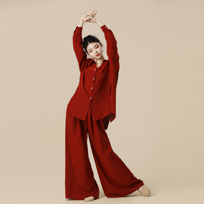 一城一舞现代舞蹈衬衫阔腿裤服装专业集训服院校新年演出庆演服装