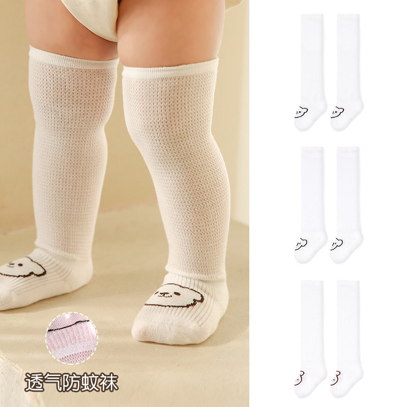 夏季薄款新生儿过膝松口高筒袜