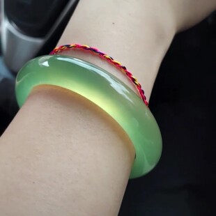 精品岫玉手镯53 58 60圈口 天然玉石老坑料 水润通透玉镯女款