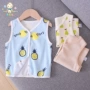 Áo vest bé gái một lớp cotton mùa hè mỏng phần 1 Áo vest bé trai không tay vest bé trai và bé gái áo cardigan 3 tuổi - Áo ghi lê quan ao tre em