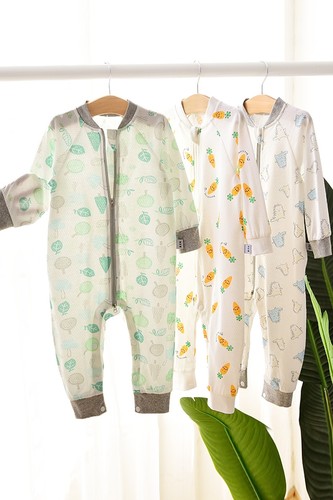 网眼睡袋宽松轻薄拉链大码连体衣