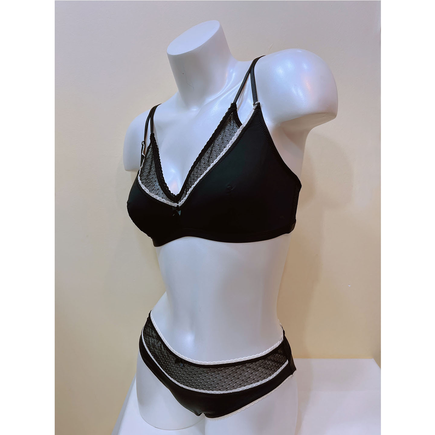 85B孤品法式内衣女套装薄款大胸显小性感假两件文胸无钢圈全罩杯