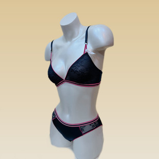 薄款 75B套装 内衣女无钢圈无海绵三角杯比基尼显胸小夏季 法式 独款