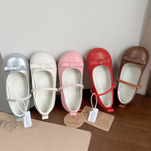 春秋女童蝴蝶结甜美公主鞋