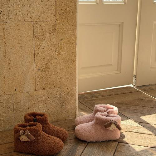 女童可爱萌系厚底加绒雪地靴