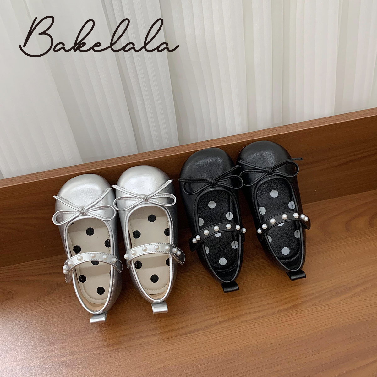 小香风皮鞋蝴蝶结圆头洋气单鞋